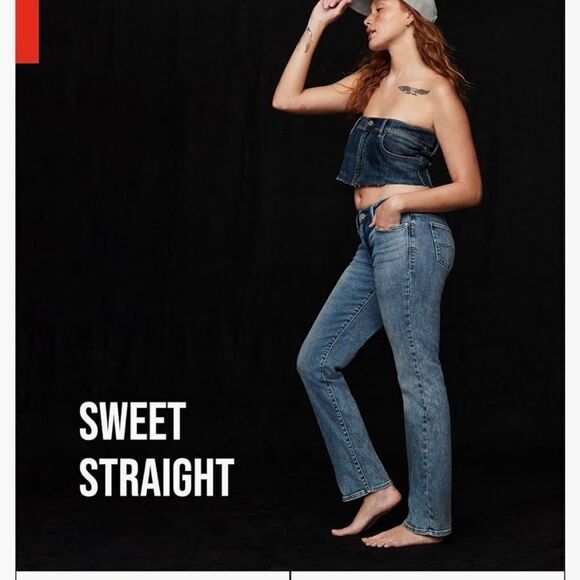 NWT Lucky Brand “Sweet Jean” Straight Curvy Mid Rise Med Wash Denim Jeans - Picture 11 of 16